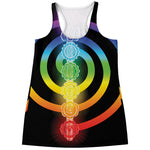 Seven Chakras Rainbow Of Life Print Women's Racerback Tank Top