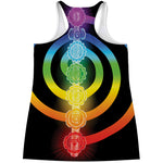 Seven Chakras Rainbow Of Life Print Women's Racerback Tank Top