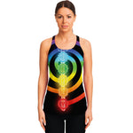 Seven Chakras Rainbow Of Life Print Women's Racerback Tank Top