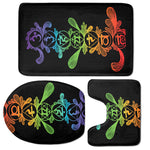 Seven Spiritual Chakras Print 3 Piece Bath Mat Set
