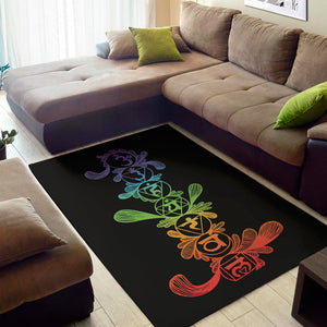 Seven Spiritual Chakras Print Area Rug