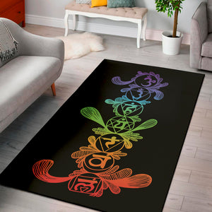 Seven Spiritual Chakras Print Area Rug