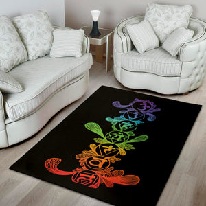 Seven Spiritual Chakras Print Area Rug