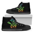 Seven Spiritual Chakras Print Black High Top Sneakers