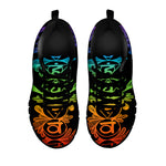 Seven Spiritual Chakras Print Black Sneakers