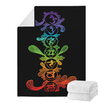 Seven Spiritual Chakras Print Blanket