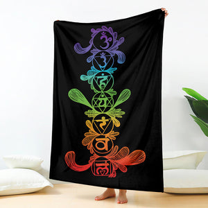 Seven Spiritual Chakras Print Blanket