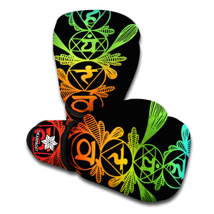 Seven Spiritual Chakras Print Boxing Gloves