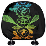 Seven Spiritual Chakras Print Car Headrest Covers