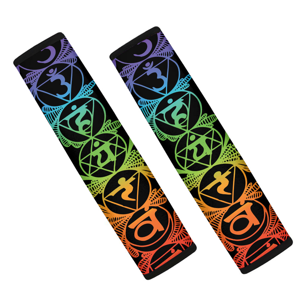 Seven Spiritual Chakras Print Car Seat Belt Covers