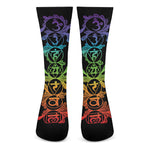 Seven Spiritual Chakras Print Crew Socks