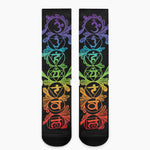 Seven Spiritual Chakras Print Crew Socks