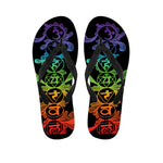 Seven Spiritual Chakras Print Flip Flops