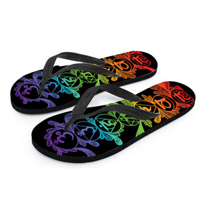 Seven Spiritual Chakras Print Flip Flops