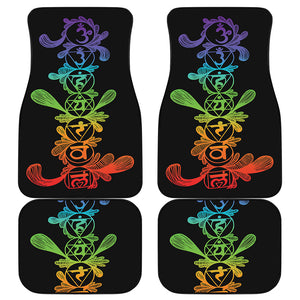 Seven Spiritual Chakras Print Front and Back Car Floor Mats