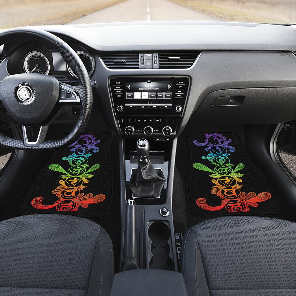 Seven Spiritual Chakras Print Front and Back Car Floor Mats