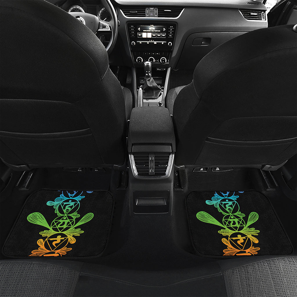 Seven Spiritual Chakras Print Front and Back Car Floor Mats