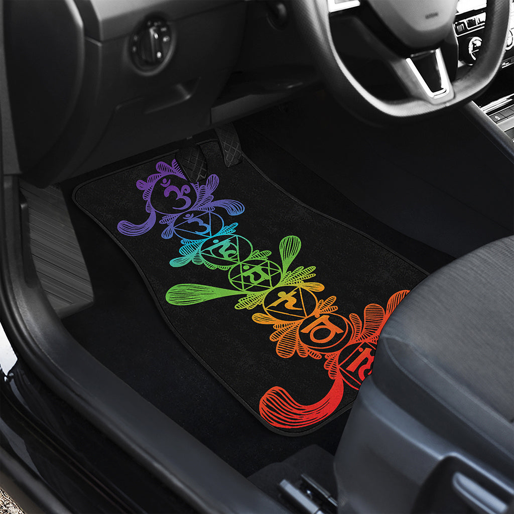 Seven Spiritual Chakras Print Front and Back Car Floor Mats