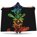Seven Spiritual Chakras Print Hooded Blanket