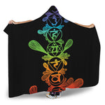 Seven Spiritual Chakras Print Hooded Blanket