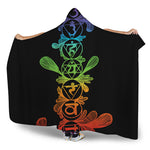 Seven Spiritual Chakras Print Hooded Blanket