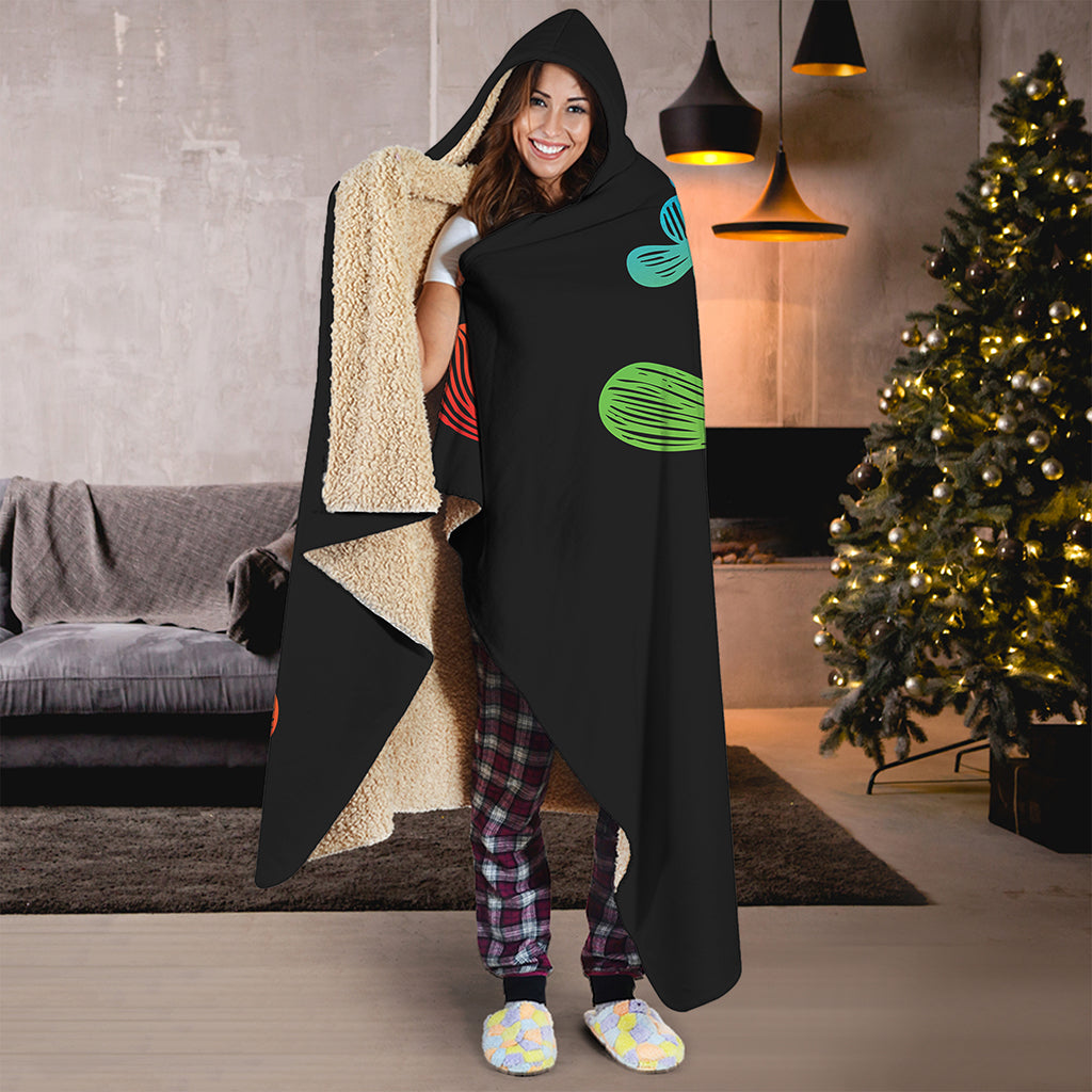 Seven Spiritual Chakras Print Hooded Blanket