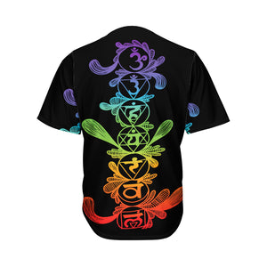 Seven Spiritual Chakras Print Men's Baseball Jersey