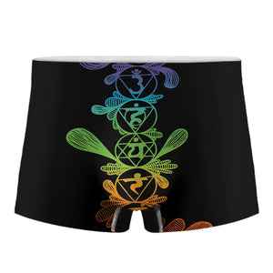 Seven Spiritual Chakras Print Men's Boxer Briefs