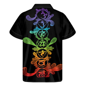 Seven Spiritual Chakras Print Men's Short Sleeve Shirt