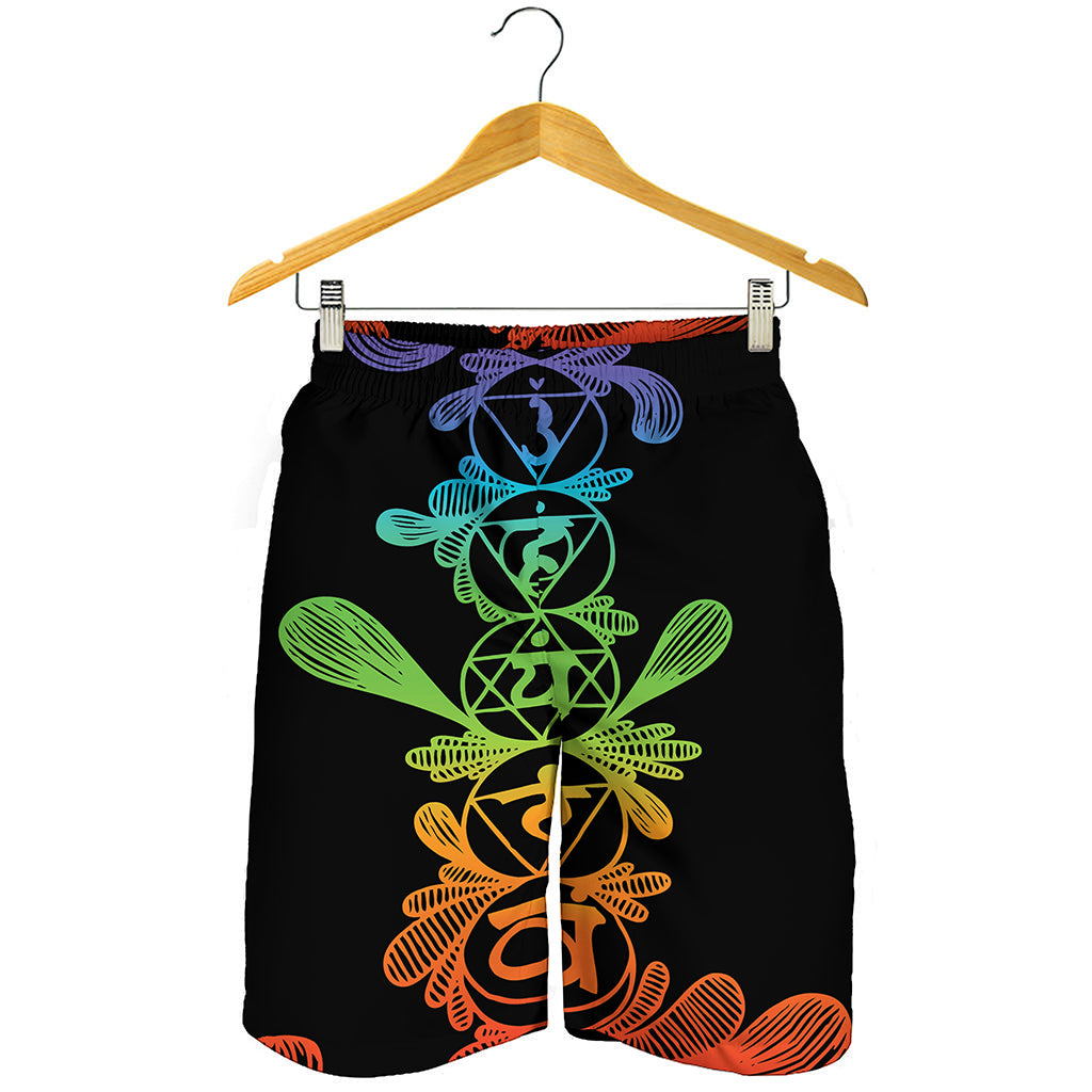 Seven Spiritual Chakras Print Men's Shorts