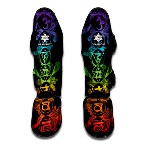 Seven Spiritual Chakras Print Muay Thai Shin Guard