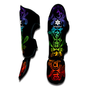 Seven Spiritual Chakras Print Muay Thai Shin Guard