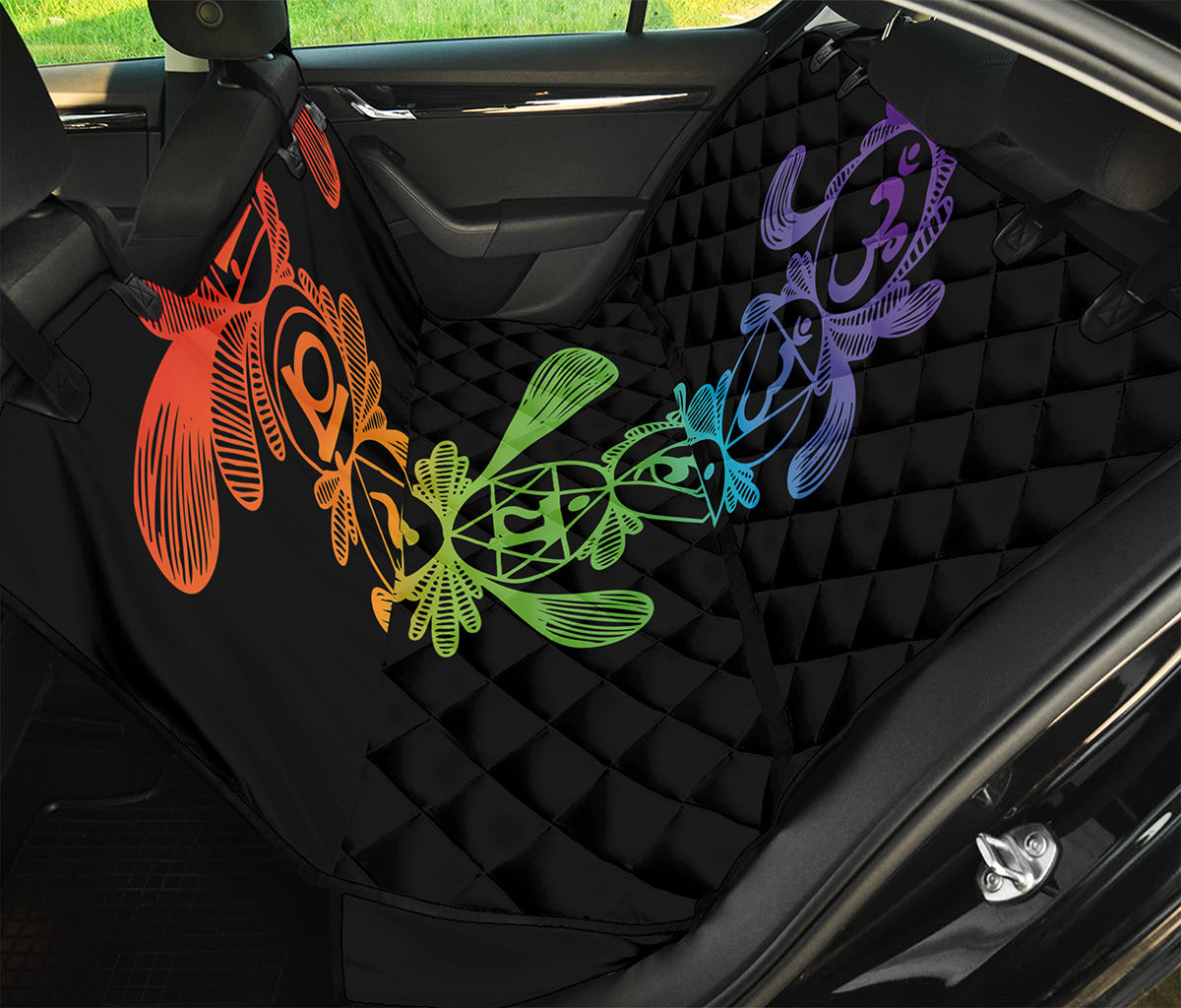 Seven Spiritual Chakras Print Pet Car Back Seat Cover