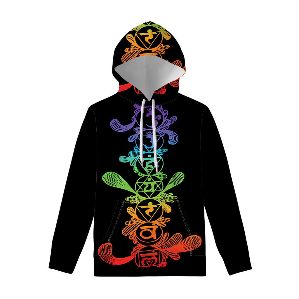 Seven Spiritual Chakras Print Pullover Hoodie