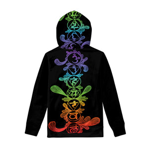 Seven Spiritual Chakras Print Pullover Hoodie