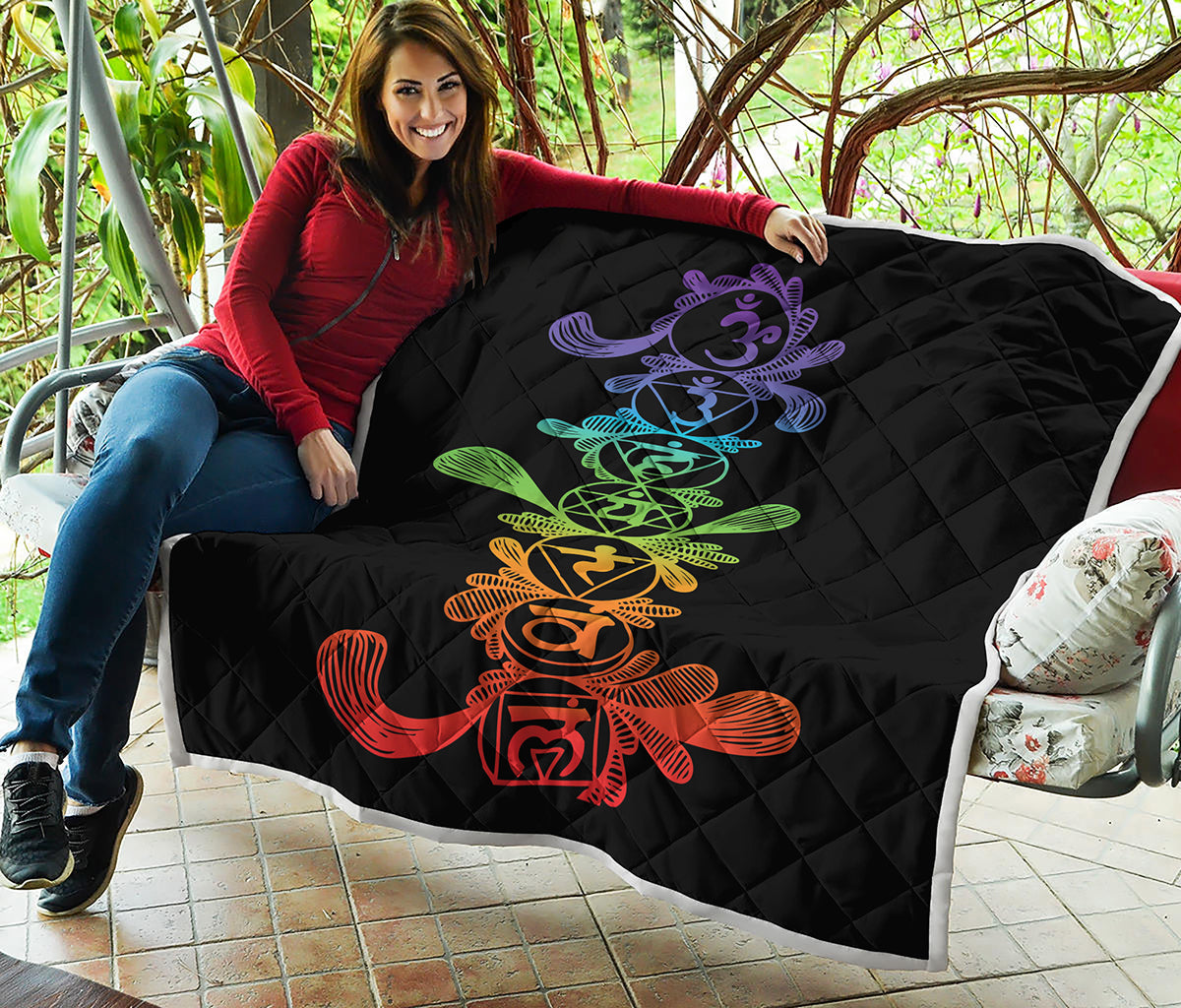 Seven Spiritual Chakras Print Quilt