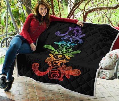 Seven Spiritual Chakras Print Quilt