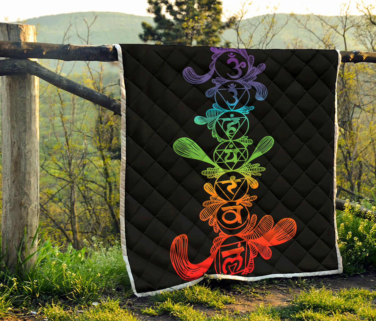 Seven Spiritual Chakras Print Quilt