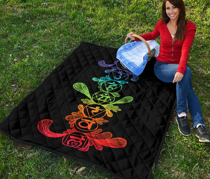 Seven Spiritual Chakras Print Quilt