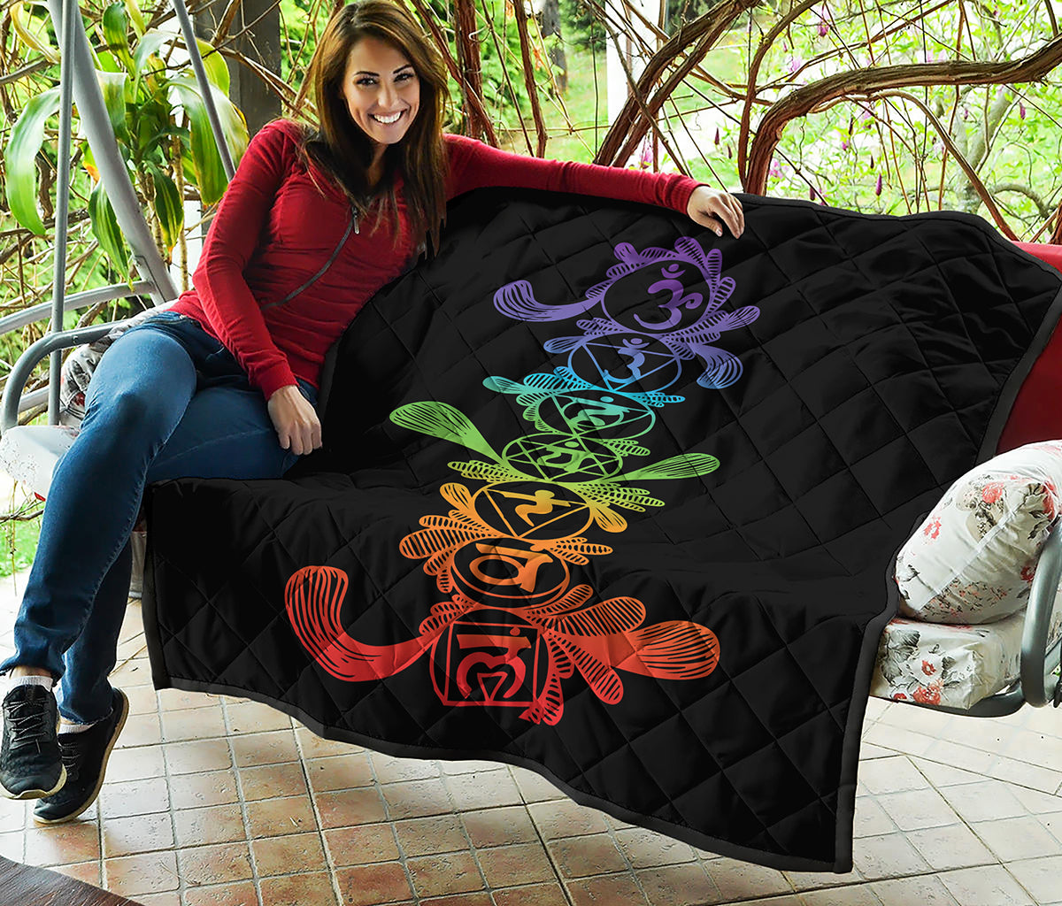 Seven Spiritual Chakras Print Quilt