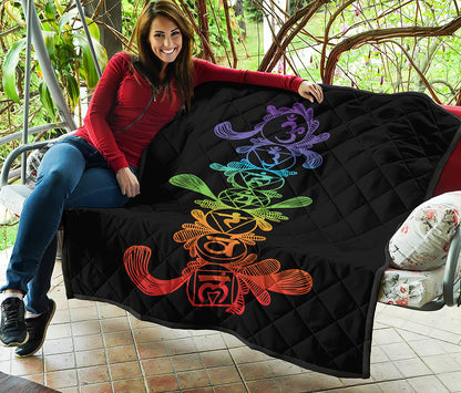 Seven Spiritual Chakras Print Quilt