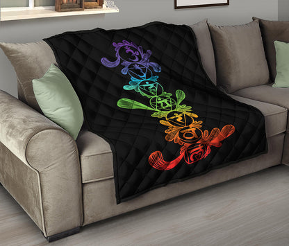 Seven Spiritual Chakras Print Quilt