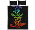 Seven Spiritual Chakras Print Quilt Bed Set
