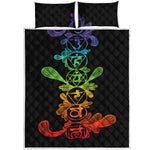 Seven Spiritual Chakras Print Quilt Bed Set