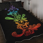 Seven Spiritual Chakras Print Quilt Bed Set