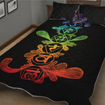 Seven Spiritual Chakras Print Quilt Bed Set