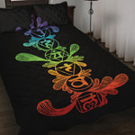 Seven Spiritual Chakras Print Quilt Bed Set
