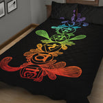 Seven Spiritual Chakras Print Quilt Bed Set