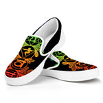 Seven Spiritual Chakras Print White Slip On Shoes