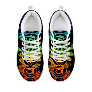 Seven Spiritual Chakras Print White Sneakers